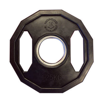 Viktskiva 1,25 kg - 50 mm Svart/12kantig