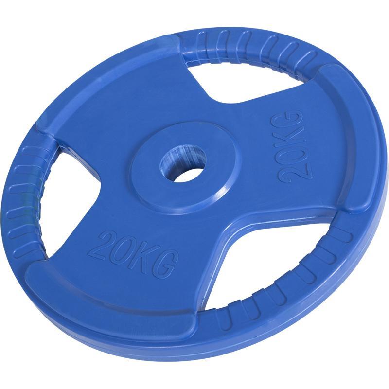 Hantelskivor 50 mm Gummi med Grepp 20 kg