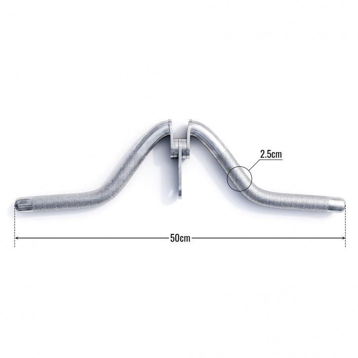 Tricepsgrepp med roterande led i krom – 50 cm