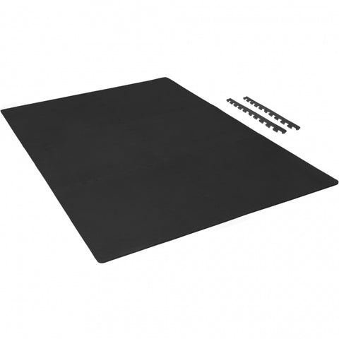 Gorilla Fitnessgolv (set med 6 st.) svart