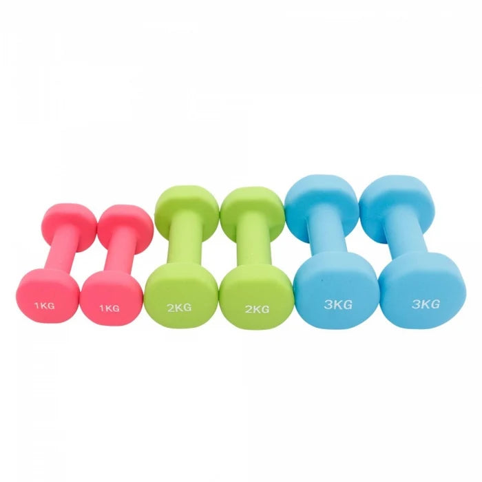 Aerobt hantelset med fodral (12 kg)