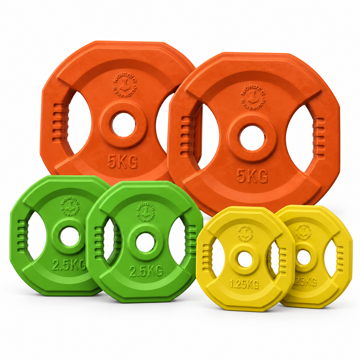 Färgat pumpskivset 17,5 kg | Nordic Strength