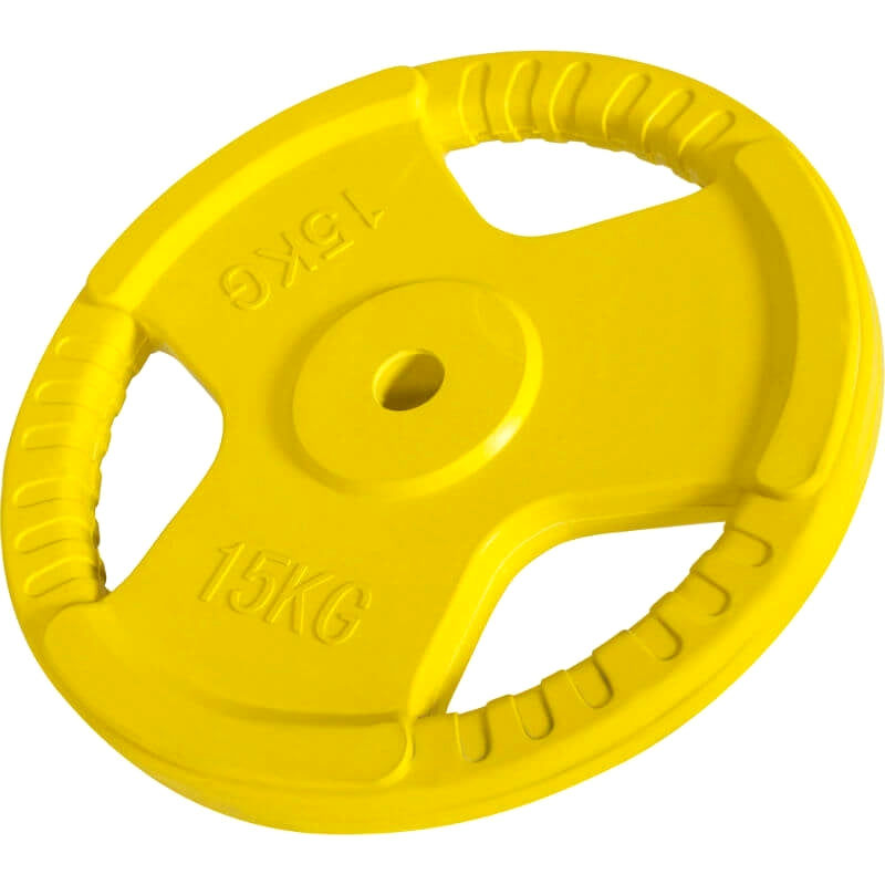 Hantelskiva 30 mm gummi med grepp 15 kg