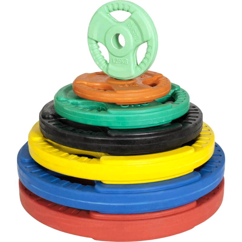 Hantelskiva 30 mm gummi med grepp 5 kg