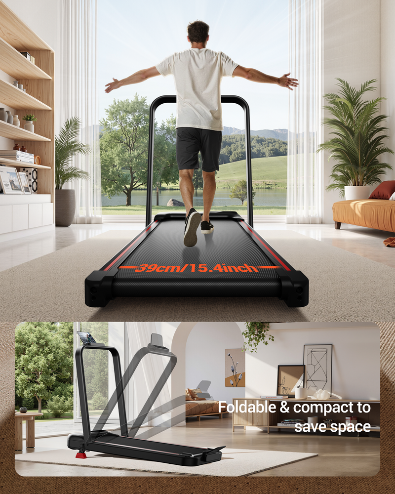 Walkingpad hopfällbar 3-i-1 med 10 % / 15 % lutning