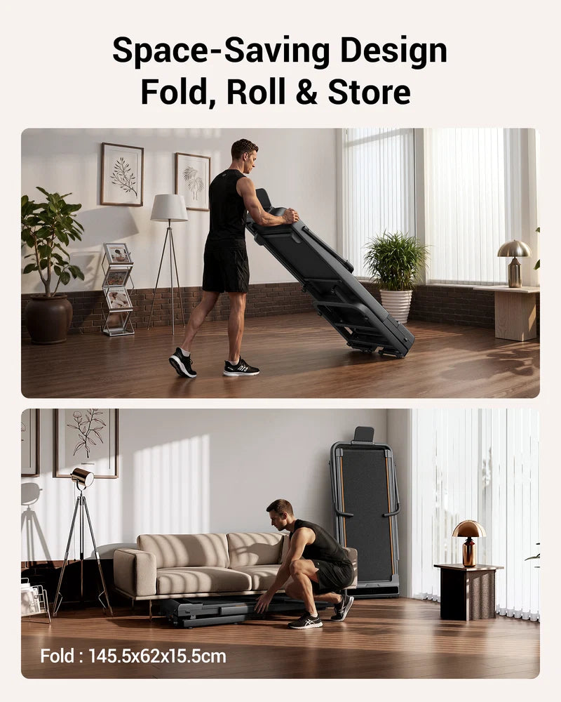 Hopfällbar Walking Pad med upp till 40 % lutning (bergsträning)