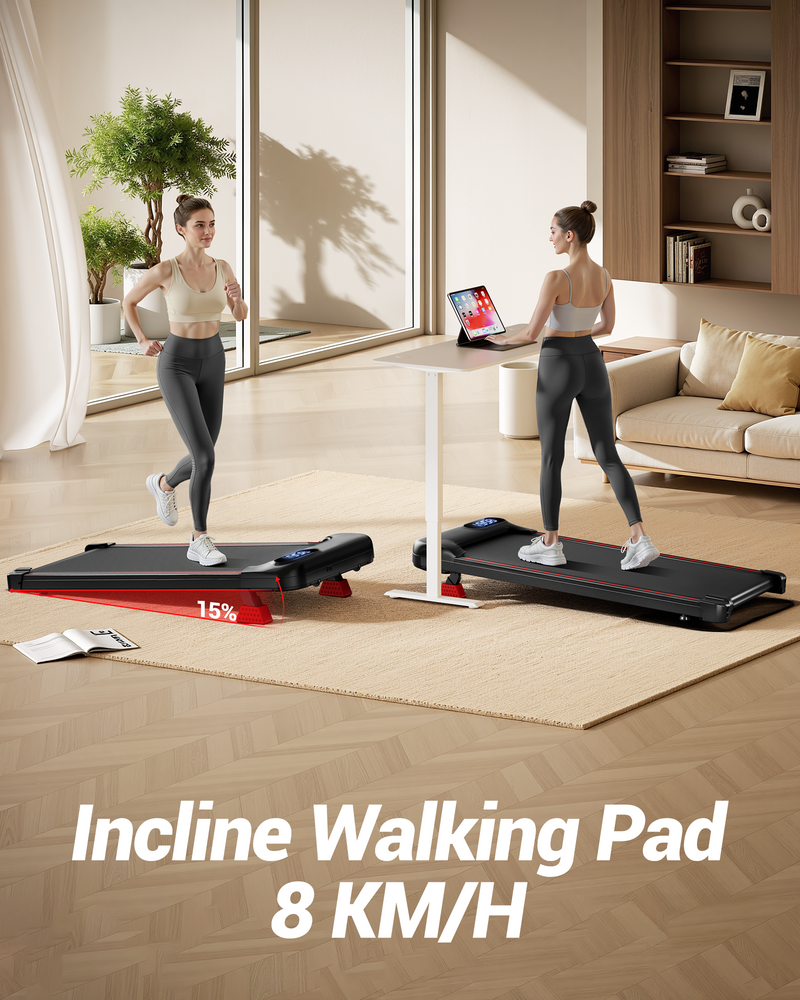 2-i-1 Walking Pad Pro med 9 % / 15 % lutning