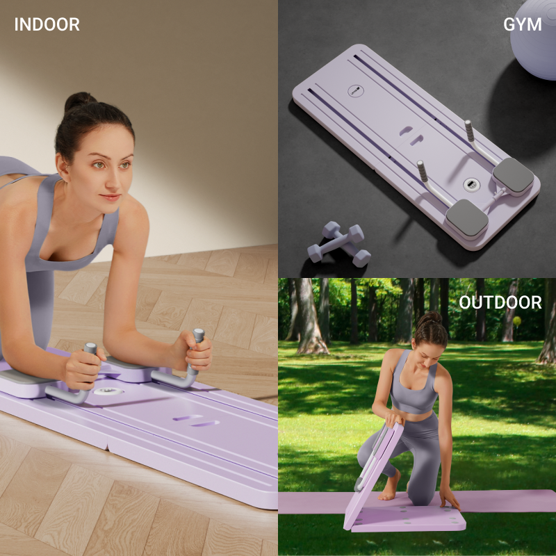 5-i-1 Bärbart Pilates Board Reformer-set – Svart