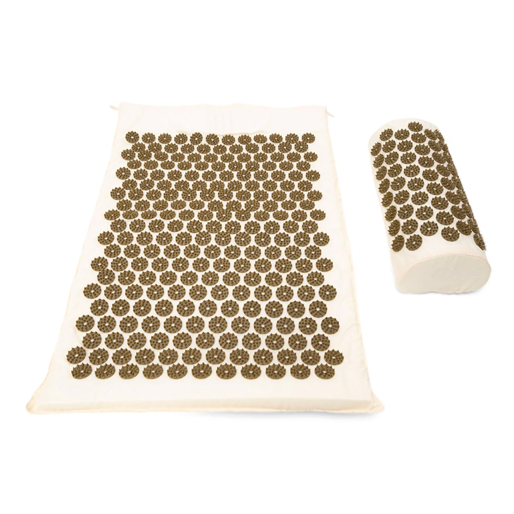 Akupressur matta + kudde - Beige (Spikmatta och kudde till akupressur)