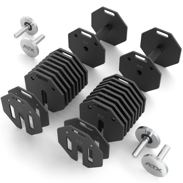 ATX® OCTA Hantelset – 2 x 24 kg | Justerbara Hantlar i Premiumkvalitet