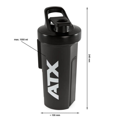 ATX® Shaker Black (1000 ml) med magnetisk hållare