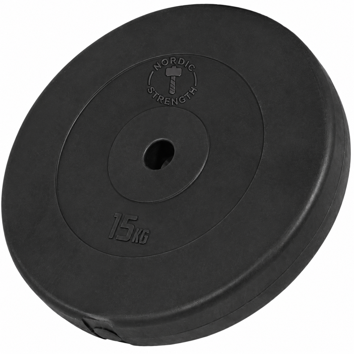 Viktskiva i hård plast 15 kg (30 mm)