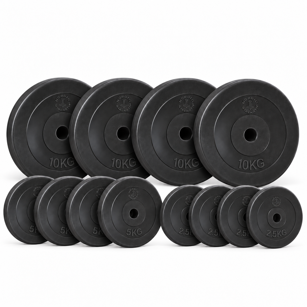 Viktskivspaket 70 kg i hårdplast | 30 mm