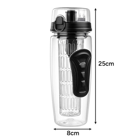 Vattenflaska med fruktbehållare – 1 L / 1000 ml