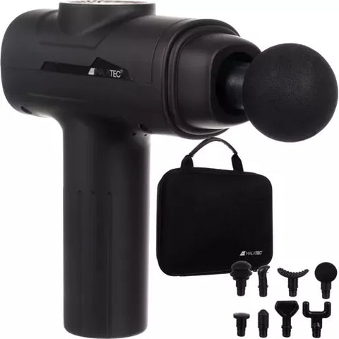 Massagepistol med 8 massagehuvuden
