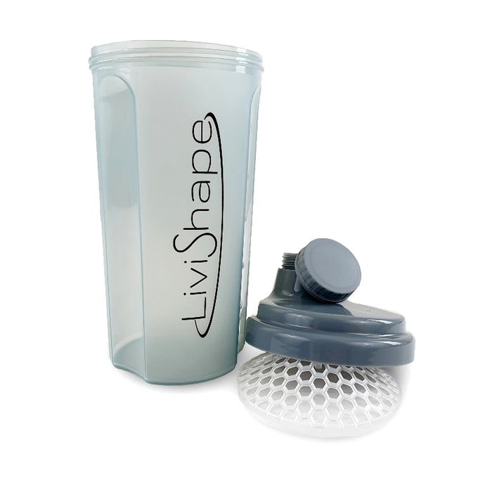 Shaker till  proteinpulver m.m. (Grå) - LiviShape