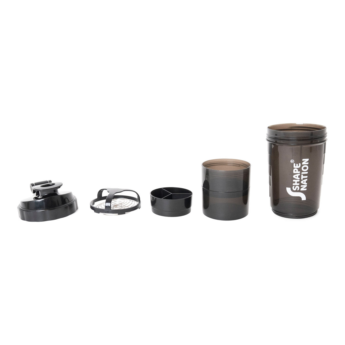 Shaker PRO Shapenation -  med portionsfack till protein och piller